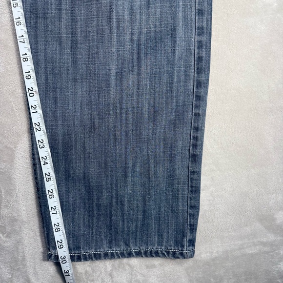 Vintage Royal Blue Jeans Men's Sz 36x32 Grey Baggy Y2K 90s Hip Hop Skater - Picture 9 of 10